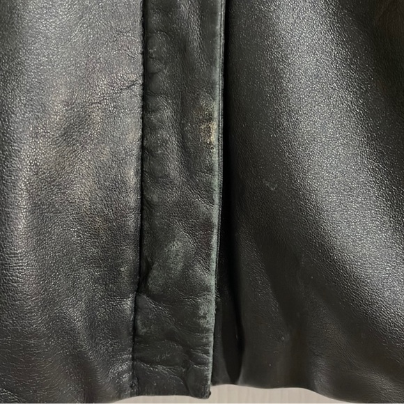 VTG  Black Motto Leather Jacket - Picture 6 of 12